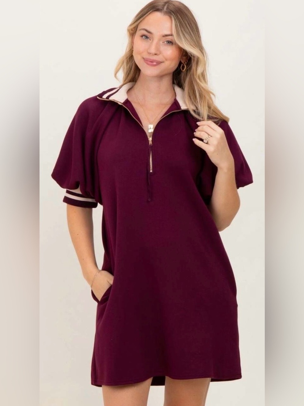 NWT Entro Maroon Game Day Dress Size Small